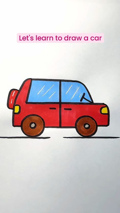 Simple and Easy Drawing Ideas | Discover easy drawing ideas and learn how to draw a car effortlessly! 🚗✏️ In this tutorial, we'll guide you through simple steps to create... | Instagram Simple Car Drawing, Car Drawing Easy, Draw A Car, Easy Drawing Ideas, Stylish Car, Adding Details, Car Drawing, Easy Drawings For Kids, Drawing Tutorial Easy