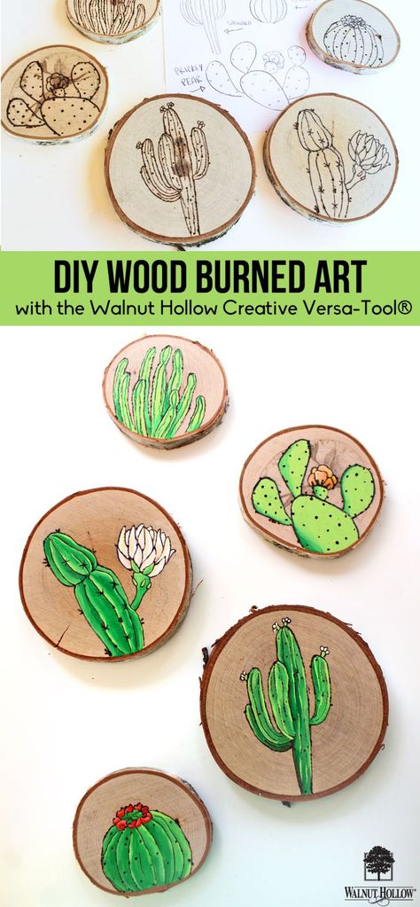 Wood Burning Illustrations with the Creative Versa Tool | walnuthollowcrafts Wood Burned Art, Scrapbooking Tips, Wood Burning Techniques, Stick N Poke, Wood Slice Art, Woodburning Projects, Deco Nature, Rockler Woodworking, Wood Burning Crafts