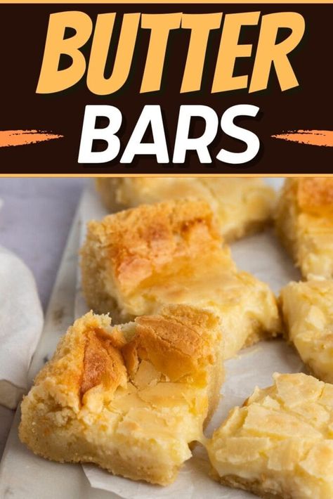 Gooey Butter Bars (+ Easy Recipe) - Insanely Good Easy Gooey Butter Cake Recipe, Fluffernutter Bars, Spoon Desserts, Gooey Butter Bars, Buckeye Recipe Easy, Buckeye Recipe, Desert Bars, Bar Treats, Gooey Bars