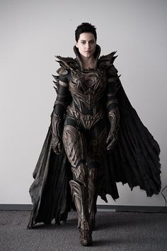 Faora Man Of Steel, Kryptonian Armor, Faora Ul, Man Of Steel Costume, Antje Traue, Medieval Outfits, Superman Artwork, Godzilla Wallpaper, Comic Villains