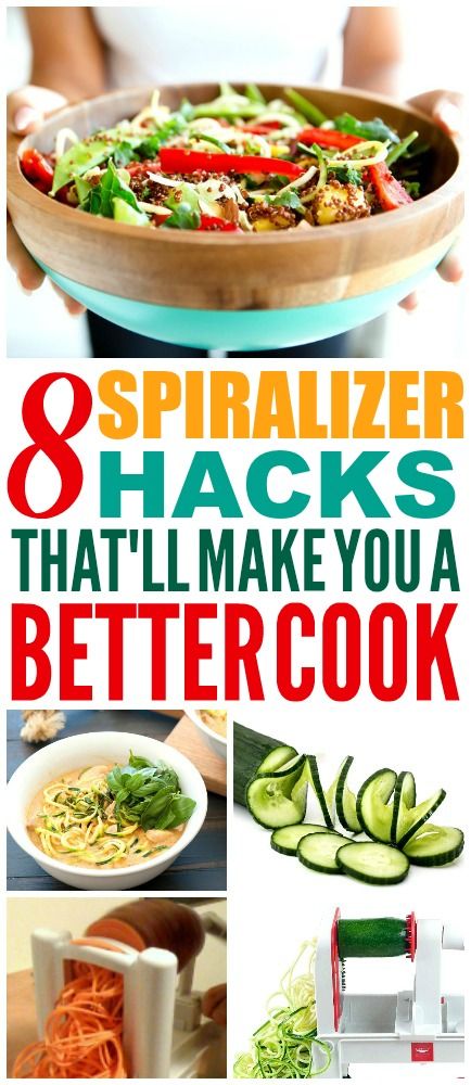 These 8 spiralizer hacks are THE BEST! I'm so glad I found these AWESOME sprializer recipes and spiralizer tips! Now I have some great ways to use my Spiralizer! Definitely pinning! #healthymeals #homehacks #mealprep #spiralizerrecipes Kitchenaid Spiralizer Recipes, Kitchen Aid Spiralizer Ideas, Spiralizer Salad Recipes, Spiralized Veggie Recipes, Spiralizer Recipes Healthy, Spiral Veggies, Spiral Vegetable Recipes, Spiralized Recipes, Veggie Noodles Recipes