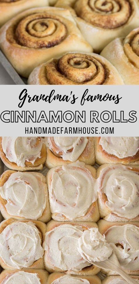 Handmade Farmhouse Cinnamon Rolls, Sugary Treats, Cinnamon Roll Recipe Homemade, Cinnamon Roll Recipe, Handmade Farmhouse, Yeast Rolls, Roll Recipes, Cinnamon Rolls Homemade, Sweet Rolls