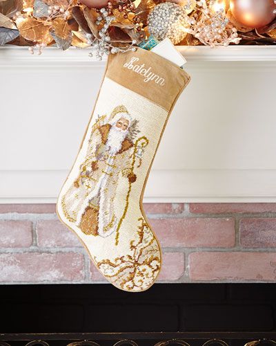 Nutcracker Needlepoint, Needlepoint Stocking, Old World Elegance, Personalized Christmas Stocking, Needlepoint Stockings, Katherine's Collection, Free Monogram, Needlepoint Christmas, Stocking Tree