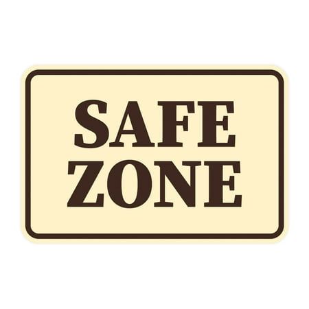 Our Signs ByLITA Classic Framed, Safe Zone Sign can be attached to the door, wall or window of your home or business. The sign text and design work is laser engraved into sturdy plastic. Each sign comes with an adhesive foam backing, allowing them to be attached to any flat surface. Comes in multiple colors. Our safe zone signs are great for your home or business. Large sign is 6"H X 8" W Size: Large (6" x 8").  Color: Off-White. Boys Bathroom Decor, Signage Light, Guest Bathroom Decor, Safe Zone, Newborn Feeding, Funny Decor, Outdoor Signage, Funny Bathroom Signs, Desk Sign