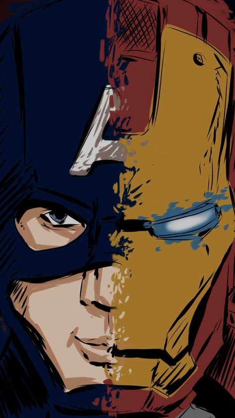 Iron Man Captain America iPhone Wallpaper America Iphone Wallpaper, Iron Man Vs Captain America, Kapten Marvel, Iron Man Face, Iron Man Poster, Marvel Wallpaper Hd, Captain America Wallpaper, Superhero Poster, Karakter Marvel