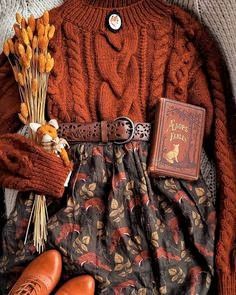 Cottagecore Autumn, Autumn Cottagecore, Cottage Core Fashion, Outfit Cardigan, Cottagecore Outfits, Clothing Boxes, Sweater Outfit, Best Outfits, Autumn Aesthetic