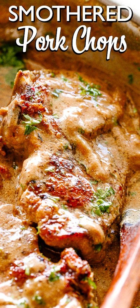 Flavorful Dinner Recipes, Smothered Pork Chops Recipe, Daging Babi, Smothered Pork, Flavorful Dinner, Easy Pork Chops, Recipe Pork, Pork Chop Recipes Baked, Easy Pork Chop Recipes