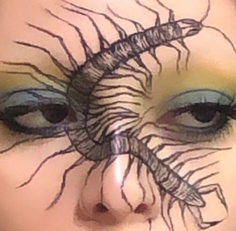 Makeup Horor, Funky Makeup, Punk Makeup, Halloween Eye Makeup, Amazing Halloween Makeup, Horror Makeup, Cool Makeup Looks, Dope Makeup, Colorful Eye Makeup