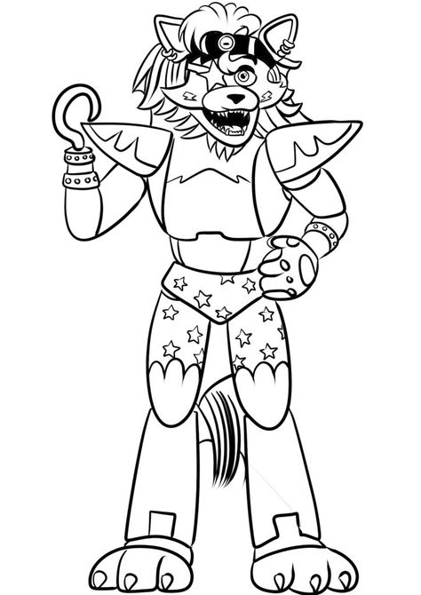 5 Nights Of Freddy, Foxy Fnaf Art, Glamrock Foxy, Raven Color, Fnaf Crafts, Fnaf Coloring Pages, Drawing Instructions, Rabbit Colors, Disney Dragon