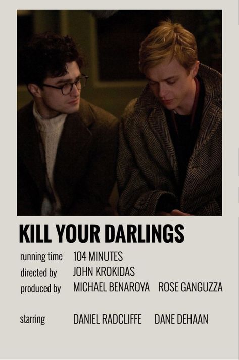 Dark Academia Movies, Dark Academia Posters, The Fall Movie, Darling Movie, Kill Your Darlings, Dane Dehaan, Iconic Movie Posters, Best Movie Posters, Cinematic Photography