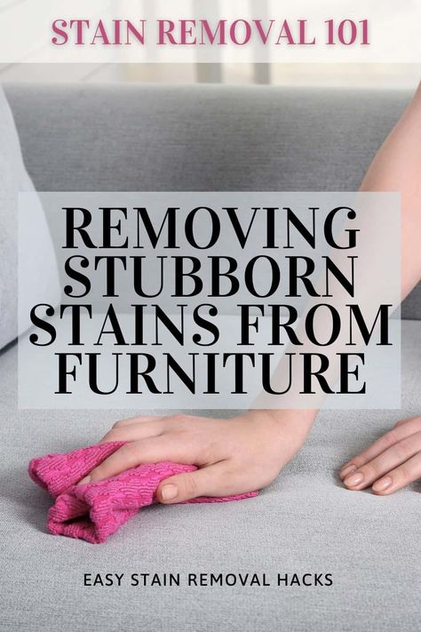 Accidents happen! Are you stuck with a stubborn stain on your furniture? Check out these easy stain removal hacks to remove those pesky stains. #stainremoval #stainremovalhacks Remove Sweat Stains, Remove Yellow Stains, Ink Stain Removal, Chocolate Stains, Dusting Spray, Deep Cleaning Hacks, Staining Furniture, Accidents Happen, Sweat Stains