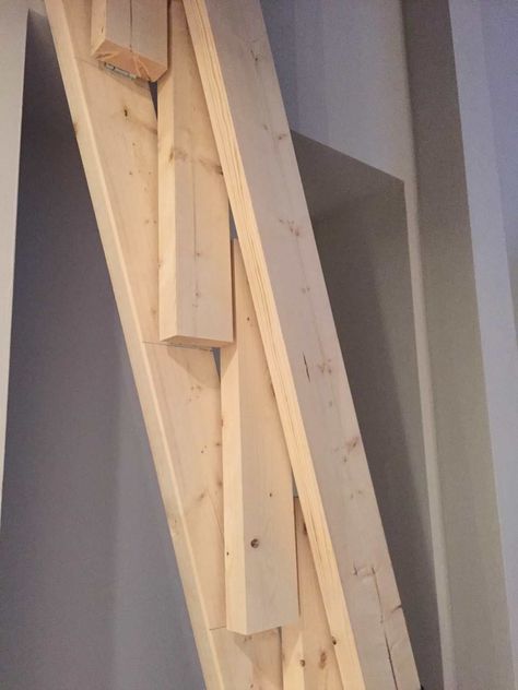 Cool folding stairs I designed Folding Staircase, Folding Attic Stairs, Retractable Stairs, Folding Stairs, Attic Ladder, Tiny House Stairs, Diy Staircase, Loft Stairs, Loft Ladder