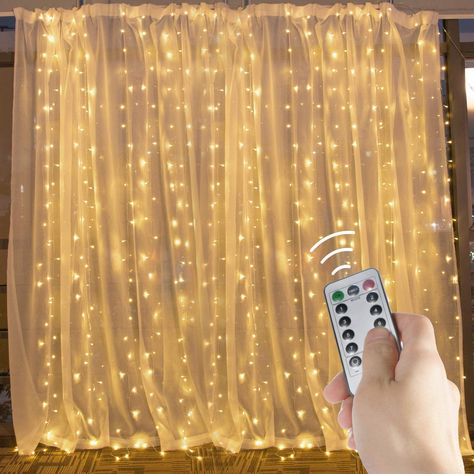 Christmas Party Backdrop, Lead Windows, Twinkle String Lights, String Lights In The Bedroom, Led Curtain Lights, String Curtains, White String Lights, Curtain String Lights, Starry Lights