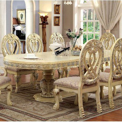 Traditional Dining Room Table, Dining Room Table And Chairs, Formal Dining Room Sets, Grey Dining Room, Formal Dining Set, Expandable Dining Table, Formal Dining Tables, 7 Piece Dining Set, Elegant Dining Room