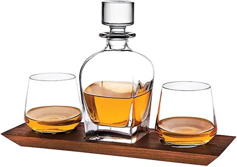 Amazon.com : whiskey decanter Whisky Decanter, Whiskey Decanter Set, Whiskey Stones, Whiskey Bar, Liquor Decanter, Display Tray, Wooden Display, Alternative Metal, Whiskey Decanter