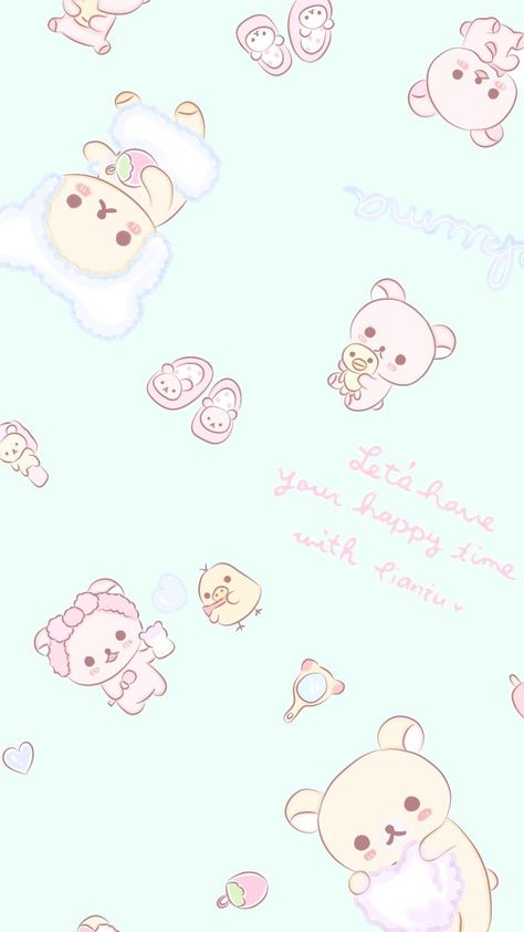 Korilakkuma Wallpaper, Rilakkuma Pink, Rilakuma Wallpapers, Wallpaper Rilakkuma, Full Background, Rilakkuma Wallpaper, Grid Wallpaper, Kawaii Background, Seamless Pattern Design