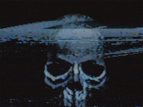 Skull Banner Gif, Vhs Glitch Gif, Breakcore Gif, Cybergoth Gif, Dark Aesthetic Gif, Vhs Aesthetic Gif, Glitch Banner, Skeleton Gif, Skull Gif