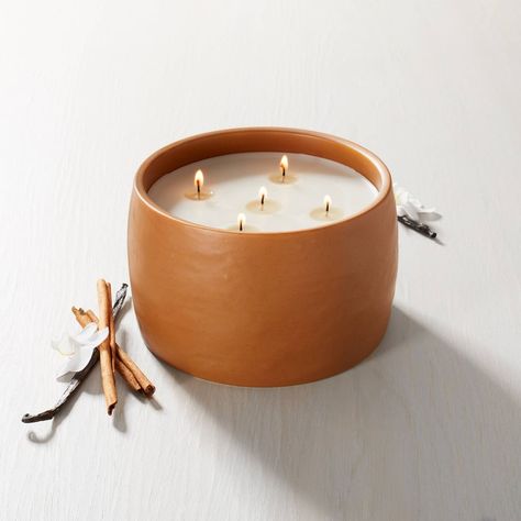 Light My Fire: Hearth & Hand With Magnolia Harvest Spice 5-Wick Speckled Ceramic Fall Candle Candle Alternatives, Pumpkin Scent, Hearth & Hand With Magnolia, Fall Candle, Fragrant Candles, Fall Fragrance, Cozy Candles, Fall Farmhouse, Chip And Joanna Gaines