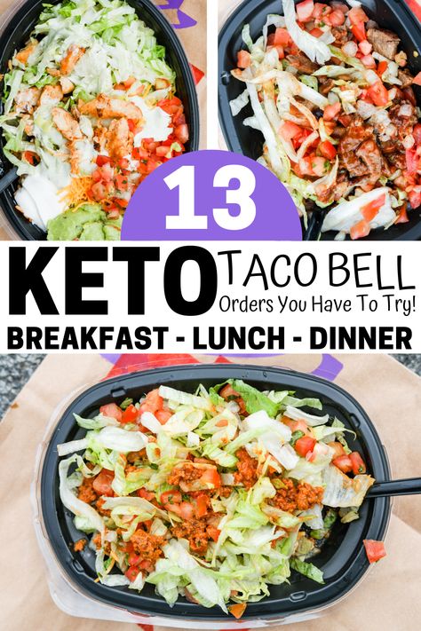 Keto Out To Eat, Bariatric Friendly Taco Bell, Keto At Taco Bell, Taco Bell Order Ideas, Keto Tacos Low Carb, Keto Timeline, Healthy Taco Bell, Low Carb Fast Food Options, Low Carb Taco Bell