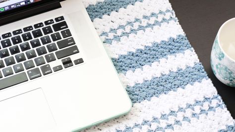 Crochet Desk Mat, Not Being Good Enough, Being Good Enough, Computer Mat, Computer Desk Mat, Crochet Mat, Simple Projects, Waste Of Time, Crochet Kitchen