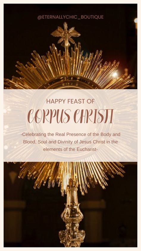 #feastofcorpuscristi #holiday #religious Feast Of Corpus Christi Images, Corpus Christi Holiday, Feast Of Corpus Christi, Corpus Cristi, Happy Feast, Christian Pictures, Eucharist, Spiritual Life, Jesus Christ