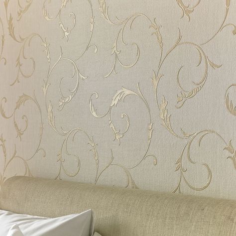 Athena White Gold Wallpaper, , large Cream And Gold Wallpaper, White And Gold Wallpaper, Peelable Wallpaper, Tapete Gold, Silver Furniture, Embossed Wallpaper, Gold Vinyl, Metallic Wallpaper, Damask Wallpaper