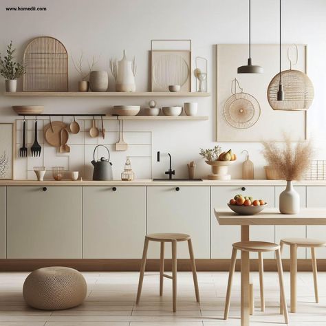 12 Scandinavian Kitchen Tips: Embracing Natural Materials and Adding Cozy Seating Areas for a Warm and Inviting Space  - Scandinavian Kitchen Incorporate Minimalist Decor, scandinavian kitchen ideas, scandinavian kitchen design, scandinavian kitchen decor, scandinavian kitchen interior, scandinavian kitchen inspiration #scandinaviankitchen #kitchen #scandinavian #kitchenideas Kitchen Ideas Nordic Style, Scandinavian Country Kitchen, Scandinavian Small Kitchen Design, Small Kitchen Scandinavian Style, Nordic Country Home, Scandi Rustic Kitchen, Scandinavian Small Kitchen, Cozy Minimalist Kitchen, Scandi Boho Kitchen