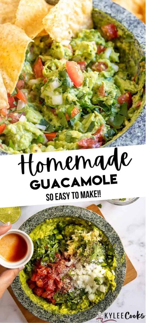 Easy Guacamole Recipe, Homemade Guacamole Recipe, Guacamole Recipe Easy, Chunky Guacamole, Best Guacamole, Best Guacamole Recipe, Make From Scratch, How To Make Guacamole, Easy Guacamole