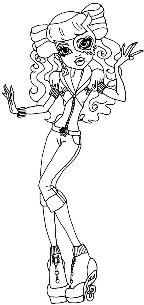 Operetta  Monster High Coloring Page Operetta Monster High, Monster High Coloring Pages, Monster High Coloring, High Coloring Pages, High Drawings, Monster High Birthday Party, Drawing Kids, Monster Coloring Pages, Monster High Party