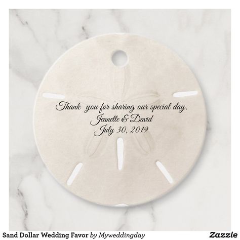 Sand Dollar Wedding Favor Favor Tags Sand Dollar Wedding, Beach Theme Wedding Favors, Wedding Shower Brunch, Wedding Favor Gift Tags, Seashell Wedding, Chocolate Wedding Favors, Wedding Sand, Stacked Wedding Rings, Cruise Wedding