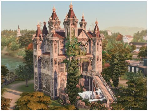 Sims4 Castle, Sims 4 Church, Sims Castle, Sims 4 Castle, Sims Mansion, Rustic Castle, Sims 4 Lots, Sims 4 City Living, The Sims 4 Lots