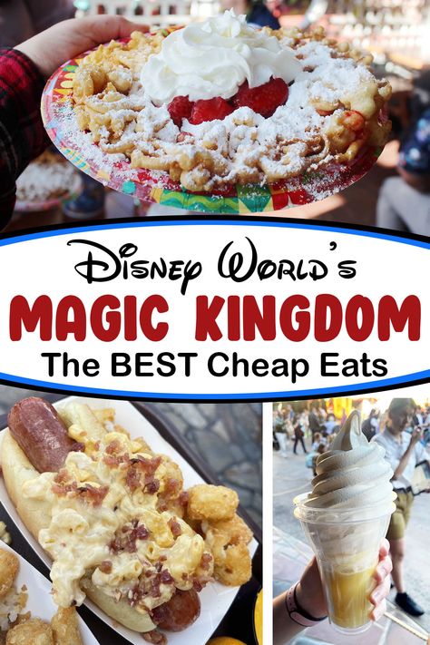 The Best Cheap Eats at Magic Kingdom - have-kids-will-travel.com Food At Disney World, Disney Dessert Recipes, Magic Kingdom Snacks, Magic Kingdom Food, Save Money On Food, Disney 2023, Waffle Sandwich, Disney World Vacation Planning, Disney World Food