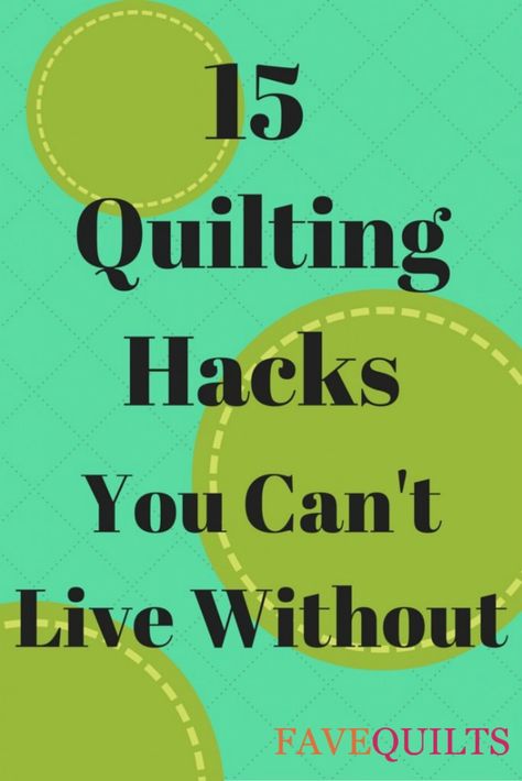 Quilt Hacks Tips, Quilt Hacks, Quilt Tricks, Quilting Hacks, Quilted Crafts, Quilt Supplies, Amish Quilt Patterns, Beginner Quilting Projects, Sewing Retreats