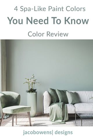 4 Spa-Like Paint Colors You Need To Know Best Spa Paint Colors, Pilates Studio Paint Colors, Med Spa Paint Colors, Spa Colors Relaxing, Spa Wall Colors, Spa Like Paint Colors, Spa Like Bathroom Paint Colors, Spa Room Paint Colors, Zen Bathroom Paint Colors