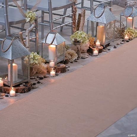 Amazon.com: Fun Express: Wedding Burlap Aisle Runner Wedding, Burlap Aisle Runner, Beach Wedding Decorations Reception, Diy Centerpiece, Wedding Runner, Rustic Wedding Backdrops, Aisle Runner Wedding, Rustic Wedding Diy, Wedding Lanterns