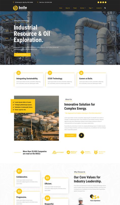 Oil Company & Industry Elementor Template Kit Industrial Web Design, Industrial Website Design, Tech Website Design, Construction Website Design, Industrial Website, Construction Company Website, Construction Website Templates, Website Branding Design, Layout Site