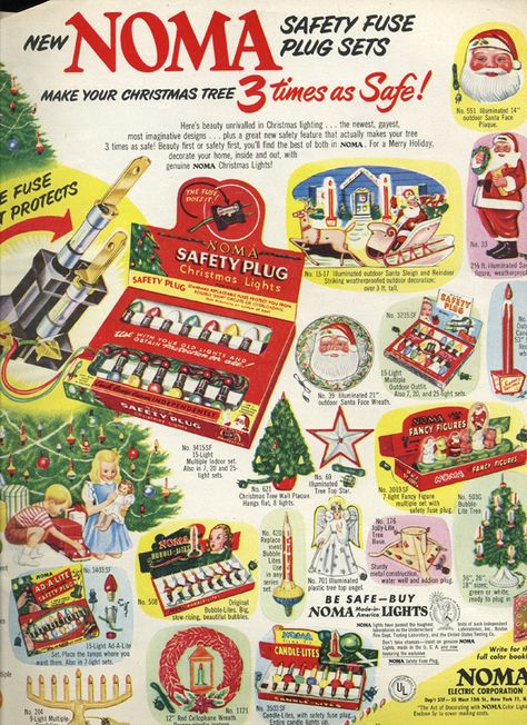 Vintage Noma Christmas lights magazine ad 1950s Noma Christmas Lights, Classic Vintage Christmas, Atomic Christmas, Christmas Ads, Vintage Christmas Toys, Christmas Advertising, Xmas Candles, Vintage Christmas Lights, Christmas Classics