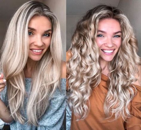 5-Step Test to See if Your Frizzy Hair Can Be Wavy or Curly Curly Vs Straight Hair, Brown Hair Going Grey, Mixing Hair Color, Pelo Color Caramelo, Straight And Curly Hair, Brown Hair With Lowlights, Hair Test, Color Rubio, Bleaching Your Hair