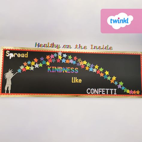 Classroom Wellbeing Display, Kindness Display Classroom, Random Acts Of Kindness Bulletin Board, World Kindness Day Bulletin Board, Spread Kindness Like Confetti, Kindness Display, Employee Recognition Board, Kindness Classroom, Recognition Board