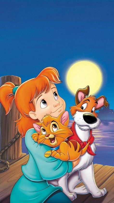 Disney Disney Movie Art, Oliver And Company, Disney Cartoon Characters, Images Disney, Disney Background, Disney Dogs, Disney Images, Disney Phone Wallpaper, Disney Artwork