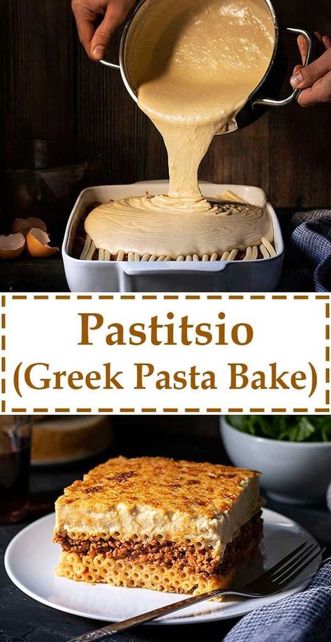 Sunday Dinner Ideas Families, Pastitsio Recipe, Greek Pastitsio, Greek Lasagna, Sunday Dinner Ideas, Greek Dinners, Pastas Recipes, Greek Pasta, Greek Cooking