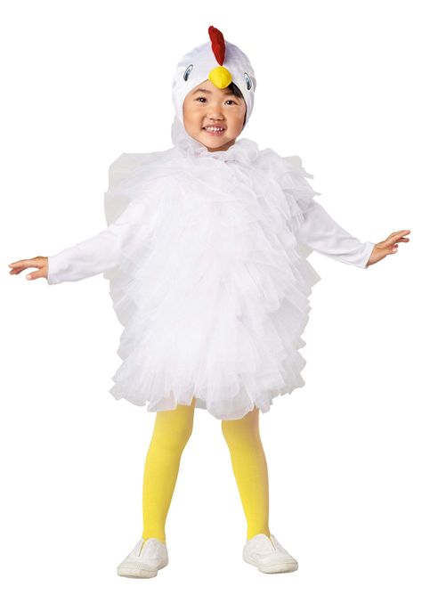 PRICES MAY VARY. Size: 2T/4T COSTUME INCLUDES: This Toddler and Kids Baby Chick Costume comes with a fluffy mesh dress and a chicken face hood. FROM THE FUN COMPANY: We design our costumes to help you create memorable and exciting costume experiences. When you suit your child up in this baby chicken costume they will be the cutest clucker at the party! BEST DESIGN: What could be more fun for your toddler than a cute chicken costume! We make sure all of our outfits feature designs are comfortable Kids Chicken Costume, Toddler Animal Costume, Toddler Chicken Costume, Chicken Costume Kids, Baby Chicken Costume, Farm Animal Costumes, Autumnal Decor, Chicken Costume, Brown Egg