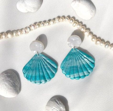 Beach Earrings Seashell Summer Style Polymer Clay - Etsy Canada Summer Beach Earrings, Clay Beach Earrings, Polymer Clay Seashell Earrings, Coastal Clay Earrings, Beachy Polymer Clay Earrings, Beach Polymer Clay Earrings, Summer Polymer Clay, Handcraft Earrings, Ocean Earrings