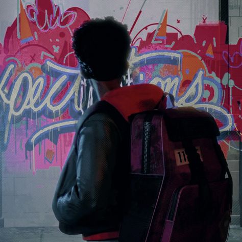 Miles Morales Aesthetic, Spider Man Into The Spider Verse, Into The Spider Verse, Miles Morales, Spider Verse, Spiderman, Graffiti