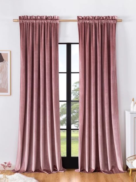 Rose Gold Bedroom Ideas, Rose Gold Interior Design, Maroon Curtains, Rose Gold Curtains, Rose Gold Interior, Rose Gold Bedroom, Rose Curtains, Modern Cupboard, Modern Cupboard Design