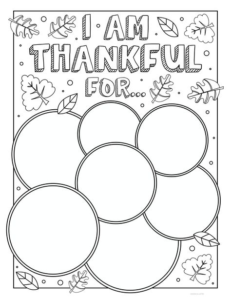 Thanksgiving Crafts Thankful, Ccd Thanksgiving Activities, Thankful Sheets For Kids, Thanksgiving Kids Printables Free, I'm Thankful For Printable, Thankful Kids Activities, Thanksgiving Celebrations For School, Gratitude Coloring Pages For Kids, Gratitude Coloring Page