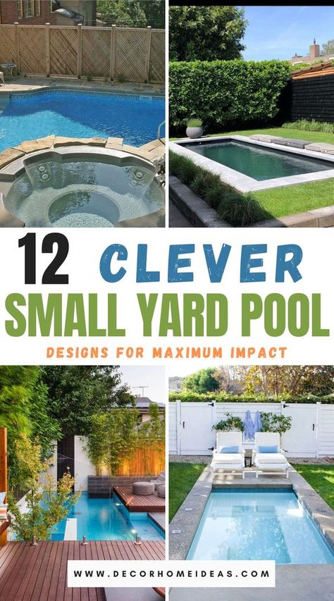 Maximize your small yard space with these 12 ingenious pool designs. From compact lap pools to stylish plunge pools, discover innovative ideas that bring relaxation and luxury to even the most petite outdoor spaces, creating a refreshing oasis right at home. Small Garden With Pool Ideas, Lap Pools Backyard, Outdoor Storage Ideas, Small Pools Backyard, Lap Pool Designs, Lap Pools, Small Inground Pool, Functional Backyard, Pools For Small Yards