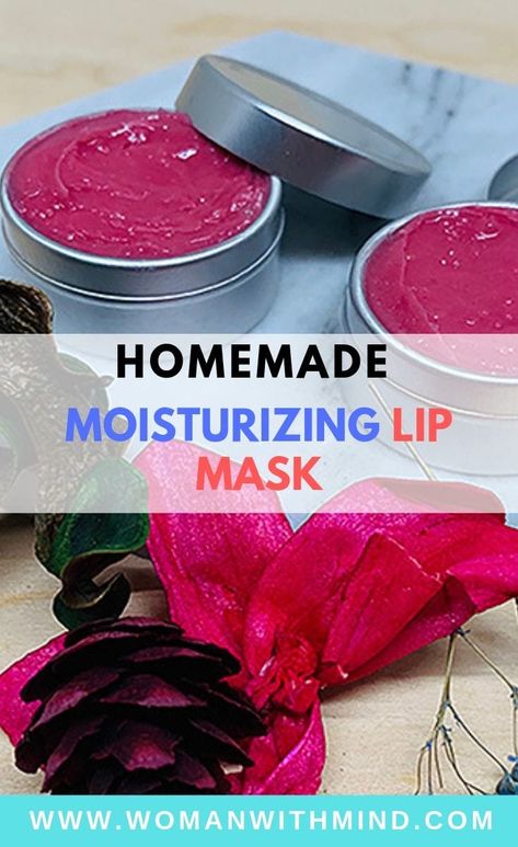 Moisturizing Lip Mask Diy, Diy Overnight Lip Mask, Diy Lip Mask Recipe, Homemade Lip Mask Recipe, Diy Lip Mask Overnight, How To Make A Lip Mask, Lip Mask Homemade, Lip Mask Recipe, Homemade Lip Mask