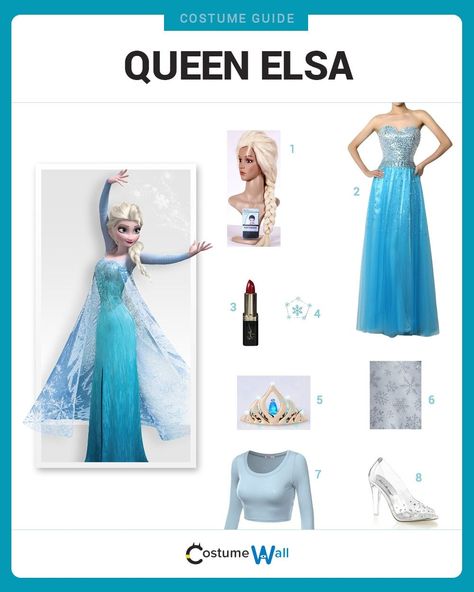 Costumes For Blonde Women, Frozen Costume Diy, Costumes For Blondes, Elsa Diy, Blonde Characters, Costume Wall, Disney Sewing, Elsa Halloween Costume, Frozen Jr