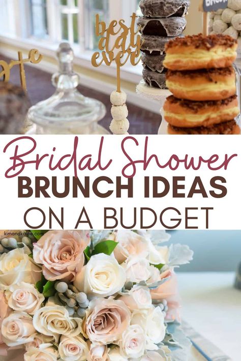 We've curated the best bridal shower brunch ideas on a budget to help you host a great event your family and friends will remember forever! #bridalshower #bride Outdoor Bridal Brunch Ideas, Bridal Brunch Party Favors, Simple Bridal Shower Brunch, Bridesmaids Brunch Ideas, Brunch With The Bride Decorations, Breakfast Bridal Shower Ideas, Brunch And Bubbly Bridal Shower Ideas, Bridal Brunch Ideas, Brunch Bridal Shower Ideas